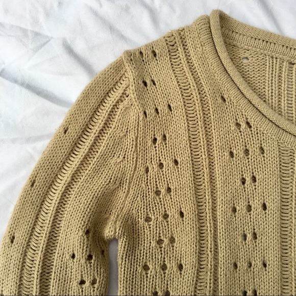 UO Urban Outfitters Tan Beige Camel Dotted Sweater - Picture 5 of 10